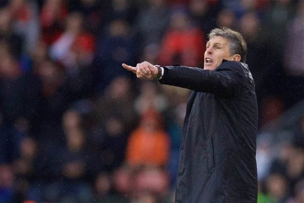 SOUTHAMPTON, ENGLAND - Saturday, November 19, 2016: Southampton's manager Claude Puel during the FA Premier League match against Liverpool at St. Mary's Stadium. (Pic by David Rawcliffe/Propaganda)