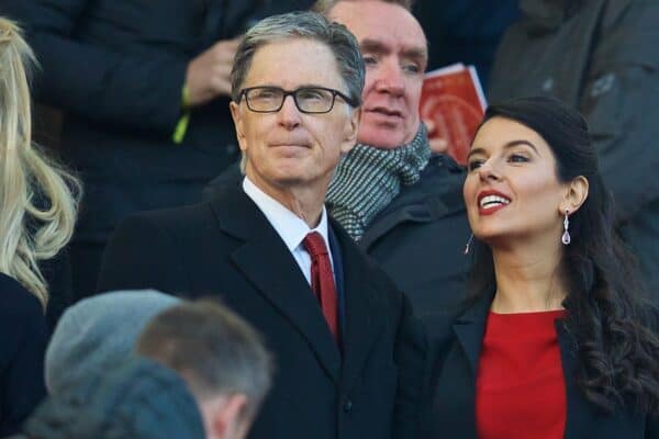  Liverpool's owner John W. Henry and his wife Linda Pizzuti before the FA Premier League match against Sunderland at Anfield. (Pic by David Rawcliffe/Propaganda)