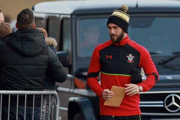 SOUTHAMPTON, ENGLAND - Saturday, November 19, 2016: Southampton's Charlie Austin arrives ahead of the FA Premier League match against Everton at St. Mary's Stadium. (Pic by David Rawcliffe/Propaganda)