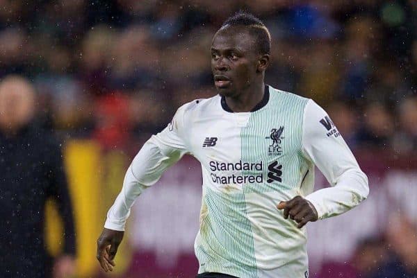 LIVERPOOL, ENGLAND - Saturday, December 30, 2017: Liverpool's Sadio Mane during the FA Premier League match between Liverpool and Leicester City at Anfield. (Pic by David Rawcliffe/Propaganda)