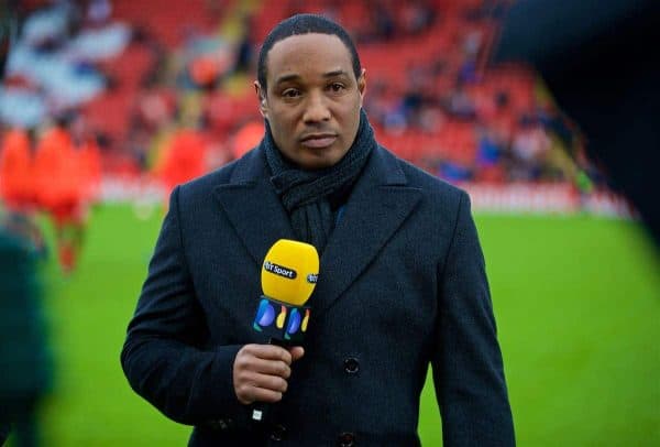 LIVERPOOL, ENGLAND - Saturday, January 28, 2017: Liverpool's Paul Ince, working as a pundit for BT Sport, before the FA Cup 4th Round match against Wolverhampton Wanderers at Anfield. (Pic by David Rawcliffe/Propaganda)