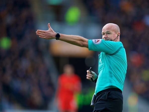 KINGSTON-UPON-HULL, ENGLAND - Saturday, February 4, 2017: Referee Lee Mason during the FA Premier League match between Hull City and Liverpool at the KCOM Stadium. (Pic by David Rawcliffe/Propaganda)