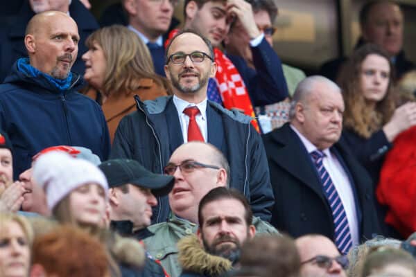 LIVERPOOL, ENGLAND - Sunday, March 12, 2017: Liverpool's Director Michael Gordon during the FA Premier League match against Burnley at Anfield. (Pic by David Rawcliffe/Propaganda)