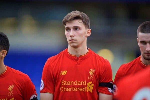 CHESTER, ENGLAND - Monday, April 3, 2017: Liverpool's Conor Masterson before the Under-23 Premier League Cup Quarter-Final match against Norwich City at the Deva Stadium. (Pic by David Rawcliffe/Propaganda)