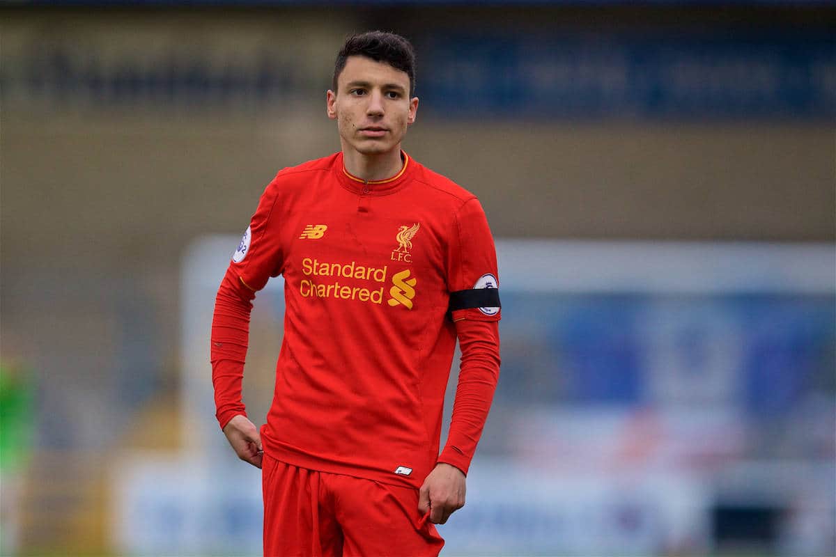 CHESTER, ENGLAND - Monday, April 3, 2017: Liverpool's Paulo Alves in action against Norwich City during the Under-23 Premier League Cup Quarter-Final match at the Deva Stadium. (Pic by David Rawcliffe/Propaganda)