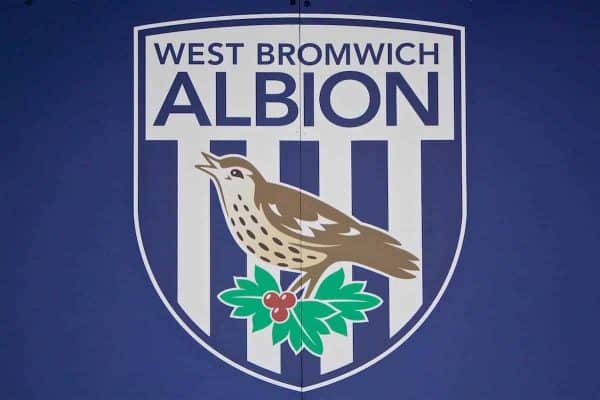 WEST BROMWICH, ENGLAND - Easter Sunday, April 16, 2017, 2016: A West Bromwich Albion club crest during the FA Premier League match against Liverpool at the Hawthorns. (Pic by David Rawcliffe/Propaganda)