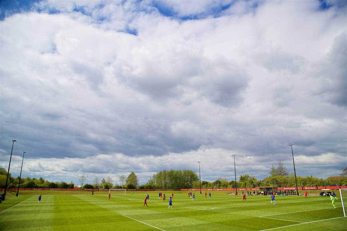KIRKBY, ENGLAND - Saturday, April 29, 2017: Liverpool take on Chelsea during an Under-18 FA Premier League Merit Group A match at the Kirkby Academy. (Pic by David Rawcliffe/Propaganda)