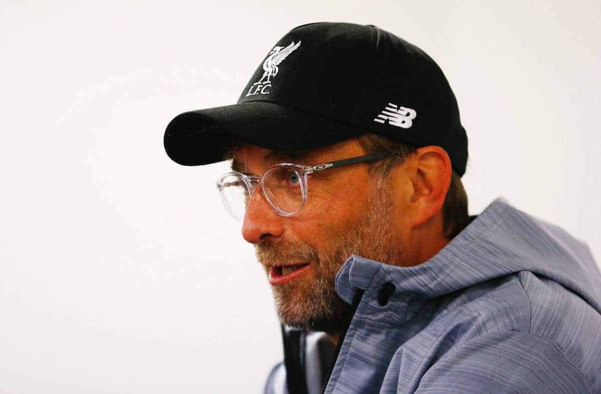 SYDNEY, AUSTRALIA - Wednesday, May 24, 2017: Liverpool's manager Jürgen Klopp during a post-match press conference after a 3-0 victory over Sydney FC in a post-season friendly match at the ANZ Stadium. (Pic by Jason O'Brien/Propaganda)