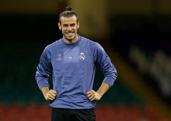 CARDIFF, WALES - Friday, June 2, 2017: Real Madrid and Wales striker Gareth Bale during a training session ahead of the UEFA Champions League Final between Juventus FC and Real Madrid CF at the Stadium of Wales. (Pic by David Rawcliffe/Propaganda)