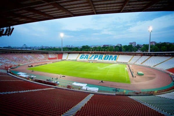 BELGRADE, SERBIA - Saturday, June 10, 2017: A general view of the Red Star Stadium ahead of the 2018 FIFA World Cup Qualifying Group D match between Serbia and Wales. (Pic by David Rawcliffe/Propaganda)