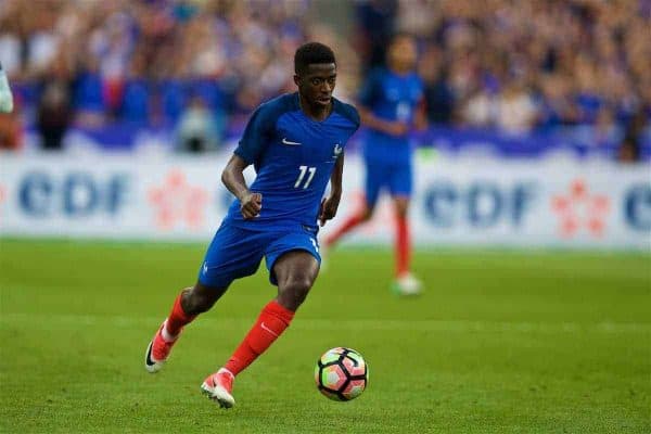 ĸ,  - 2017  6  13  ȭ : Stade de France  ģ ⸦ ġ   Ousmane Demblele ױ۷带  Ҽ .  (David Rawcliffe / Propaganda ׸)