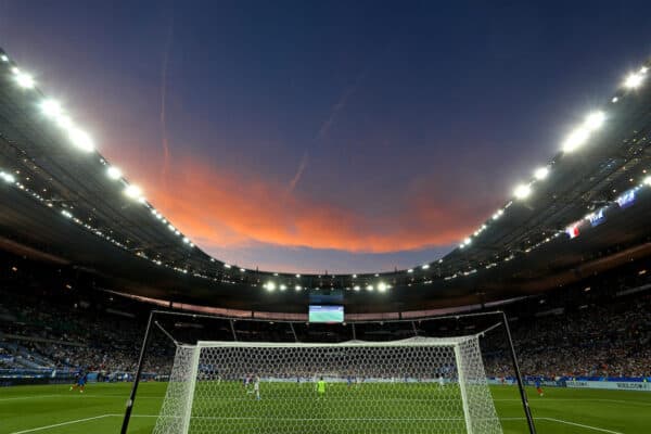 PARIS, FRANCE - Tuesday, June 13, 2017: Red skies during an international friendly match between France and England at the Stade de France. (Pic by David Rawcliffe/Propaganda)