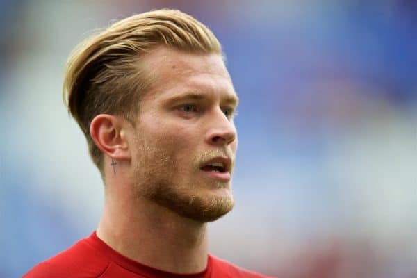 WIGAN, ENGLAND - Friday, July 14, 2017: Liverpool's goalkeeper Loris Karius before a preseason friendly match against Wigan Athletic at the DW Stadium. (Pic by David Rawcliffe/Propaganda)