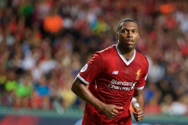 HONG KONG, CHINA - Saturday, July 22, 2017: Liverpool's Daniel Sturridge during the Premier League Asia Trophy final match between Liverpool and Leicester City at the Hong Kong International Stadium. (Pic by David Rawcliffe/Propaganda)