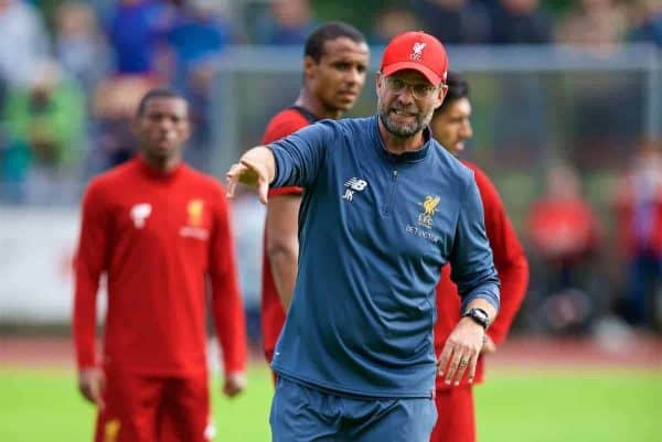 ROTTACH-EGERN, GERMANY - Friday, July 28, 2017: Liverpool's manager Jürgen Klopp during a training session at FC Rottach-Egern on day three of the preseason training camp in Germany. (Pic by David Rawcliffe/Propaganda)