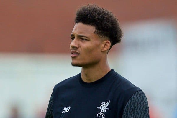 NUNEATON, ENGLAND - Saturday, July 29, 2017: Liverpool's goalkeeper Shamal George during a pre-season friendly between Liverpool and Coventry City at the Liberty Way Stadium. (Pic by Paul Greenwood/Propaganda)