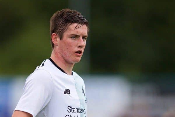 NUNEATON, ENGLAND - Saturday, July 29, 2017: Liverpool's Liam Coyle during a pre-season friendly between Liverpool and Coventry City at the Liberty Way Stadium. (Pic by Paul Greenwood/Propaganda)