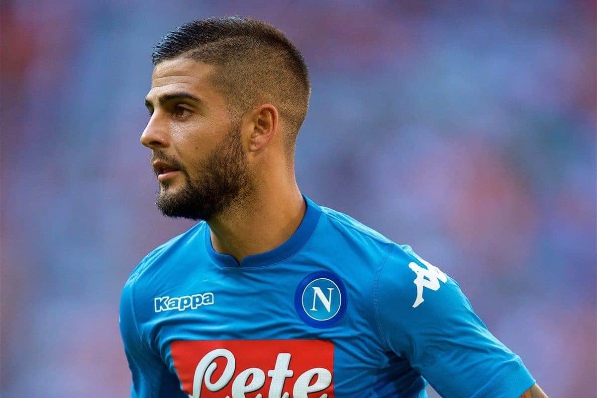 MUNICH, GERMANY - Wednesday, August 2, 2017: SSC Napoli's Lorenzo Insigne during the Audi Cup 2017 match between Club S.S.C. Napoli and FC Bayern Munich at the Allianz Arena. (Pic by David Rawcliffe/Propaganda)