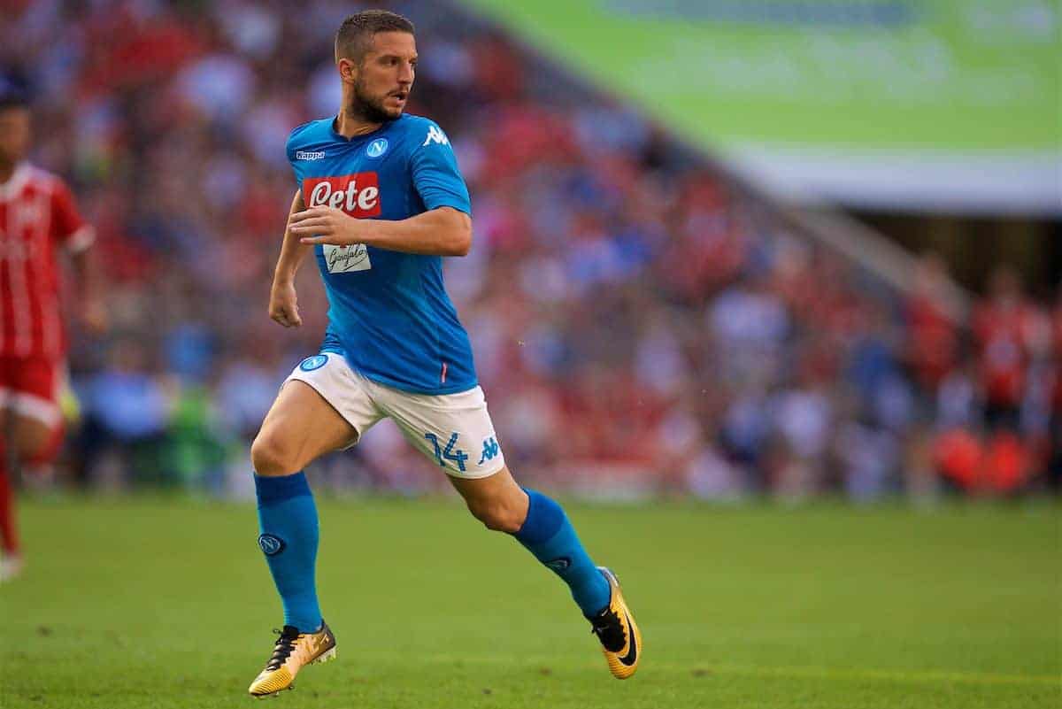 MUNICH, GERMANY - Wednesday, August 2, 2017: SSC Napoli's Dries Mertens during the Audi Cup 2017 match between Club S.S.C. Napoli and FC Bayern Munich at the Allianz Arena. (Pic by David Rawcliffe/Propaganda)