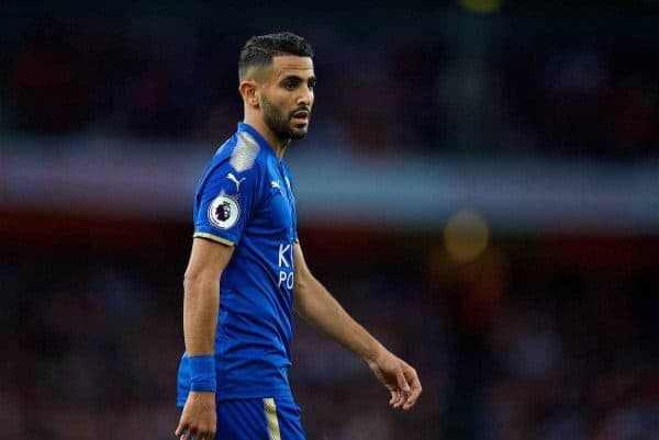 LONDON, ENGLAND - Friday, August 11, 2017: Leicester City's Riyad Mahrez during the FA Premier League match between Arsenal and Leicester City at the Emirates Stadium. (Pic by David Rawcliffe/Propaganda)