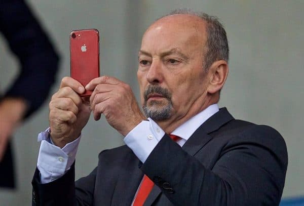 SINSHEIM, GERMANY - Tuesday, August 15, 2017: Liverpool's chief executive officer Peter Moore before the UEFA Champions League Play-Off 1st Leg match between TSG 1899 Hoffenheim and Liverpool at the Rhein-Neckar-Arena. (Pic by David Rawcliffe/Propaganda)