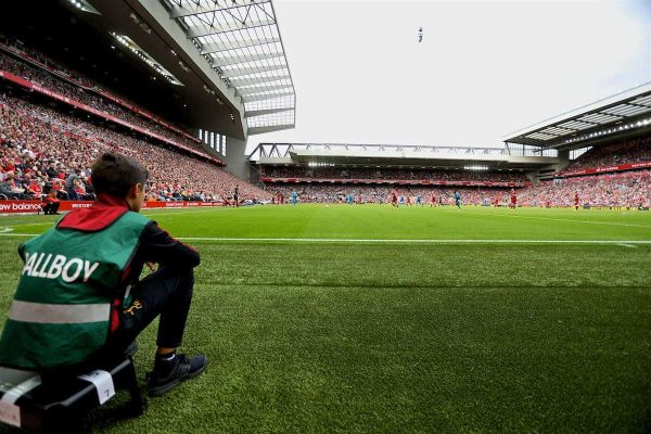 ballboy, Anfield, matchday, general (Pic by David Rawcliffe/Propaganda)