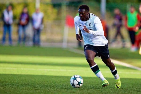 MOSCOW, RUSSIA - Tuesday, September 26, 2017: Liverpool's Bobby Adekanye during the UEFA Youth League Group E match between Liverpool and Spartak Moscow FC at the Spartak Academy. (Pic by David Rawcliffe/Propaganda)