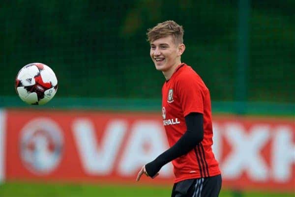 CARDIFF, WALES - Wednesday, October 4, 2017: Wales' David Brooks during a training session at the Vale Resort ahead of the 2018 FIFA World Cup Qualifying Group D match against Georgia. (Pic by David Rawcliffe/Propaganda)