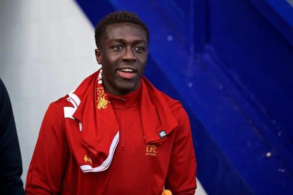 BIRKENHEAD, ENGLAND - Sunday, October 29, 2017: Liverpool's substitute Bobby Adekanye during the Under-23 FA Premier League 2 Division 1 match between Liverpool and Leicester City at Prenton Park. (Pic by David Rawcliffe/Propaganda)