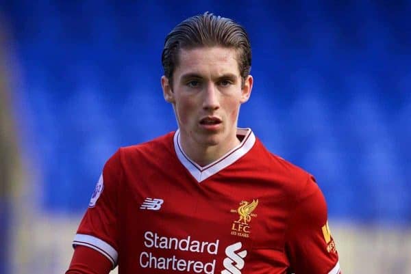 BIRKENHEAD, ENGLAND - Sunday, October 29, 2017: Liverpool's Harry Wilson during the Under-23 FA Premier League 2 Division 1 match between Liverpool and Leicester City at Prenton Park. (Pic by David Rawcliffe/Propaganda)