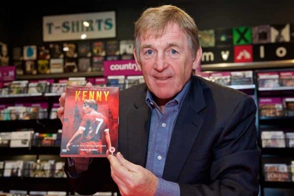 LIVERPOOL, ENGLAND - Thursday, November 30, 2017: Former Liverpool FC player and manager Kenny Dalglish signs copies of his film KENNY at HMV Liverpool. (Pic by David Rawcliffe/Propaganda)