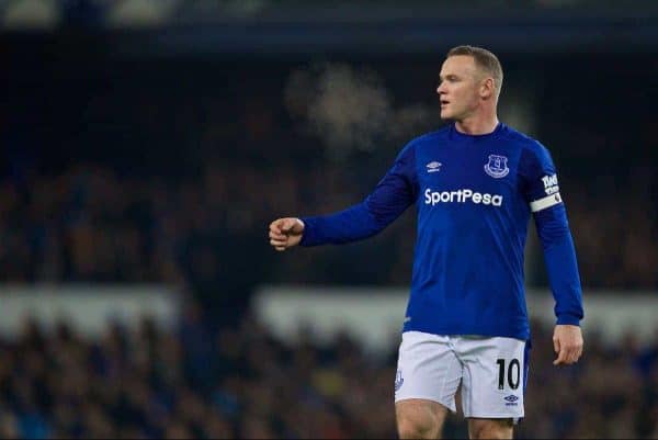 LIVERPOOL, ENGLAND - Monday, December 18, 2017: Everton's Wayne Rooney during the FA Premier League match between Everton and Swansea City at Goodison Park. (Pic by David Rawcliffe/Propaganda)