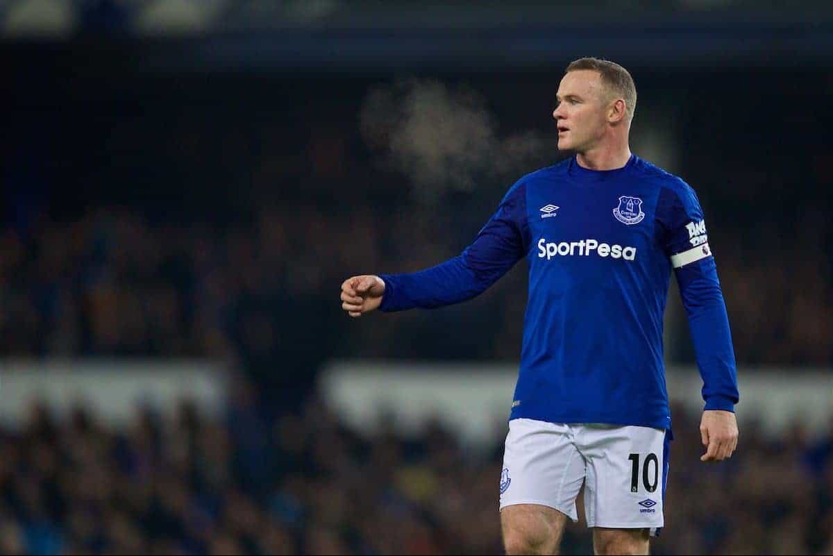 LIVERPOOL, ENGLAND - Monday, December 18, 2017: Everton's Wayne Rooney during the FA Premier League match between Everton and Swansea City at Goodison Park. (Pic by David Rawcliffe/Propaganda)