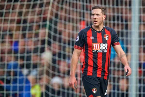 BOURNEMOUTH, ENGLAND - Sunday, November 25, 2018: AFC Bournemouth's Dan Gosling during the FA Premier League match between AFC Bournemouth and Arsenal FC at the Vitality Stadium. (Pic by David Rawcliffe/Propaganda)