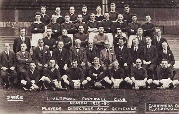 Liverpool FC squad photo 1929/30 - 1920s