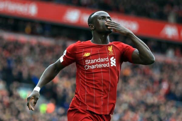 Sadio Mane celebrates ((Mike Egerton/PA))