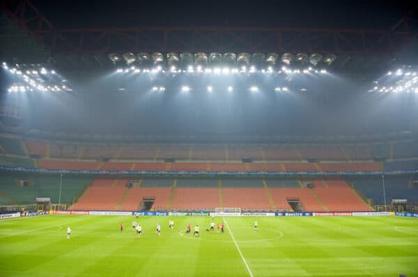 MILAN, ITALY - Monday, March 10, 2008: Liverpool players training at the San Siro Stadium ahead of the UEFA Champions League First knockout round 2nd Leg match against FC Internazionale Milano. (Pic by David Rawcliffe/Propaganda)