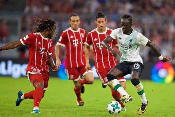 MUNICH, GERMANY - Tuesday, August 1, 2017: Liverpool's Sadio Mane during the Audi Cup 2017 match between FC Bayern Munich and Liverpool FC at the Allianz Arena. (Pic by David Rawcliffe/Propaganda)