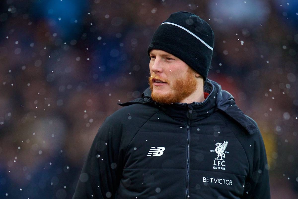 LIVERPOOL, ENGLAND - Saturday, March 17, 2018: Liverpool's goalkeeper Adam Bogdan during the FA Premier League match between Liverpool FC and Watford FC at Anfield. (Pic by David Rawcliffe/Propaganda)