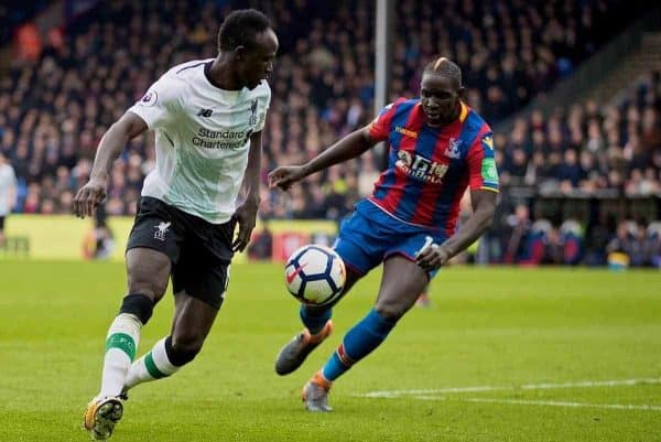 LONDON, ENGLAND - Saturday, March 31, 2018: Liverpool's Sadio Mane during the FA Premier League match between Crystal Palace FC and Liverpool FC at Selhurst Park. (Pic by Dave Shopland/Propaganda)