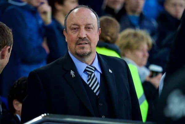 LIVERPOOL, ENGLAND - Monday, April 23, 2018: Newcastle United's manager Rafael Benitez before the FA Premier League match between Everton and Newcastle United at Goodison Park. (Pic by David Rawcliffe/Propaganda)