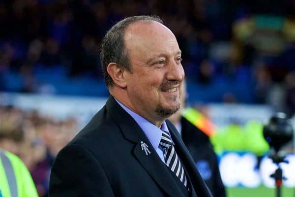 LIVERPOOL, ENGLAND - Monday, April 23, 2018: Newcastle United's manager Rafael Benitez before the FA Premier League match between Everton and Newcastle United at Goodison Park. (Pic by David Rawcliffe/Propaganda)