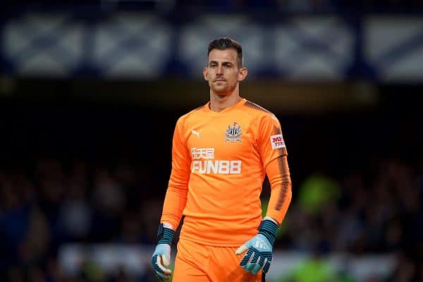 LIVERPOOL, ENGLAND - Monday, April 23, 2018: Newcastle United's goalkeeper Martin Dúbravka during the FA Premier League match between Everton and Newcastle United at Goodison Park. (Pic by David Rawcliffe/Propaganda)