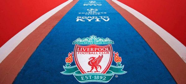 LIVERPOOL, ENGLAND - Tuesday, April 24, 2018: Champions League branding before the UEFA Champions League Semi-Final 1st Leg match between Liverpool FC and AS Roma at Anfield. (Pic by David Rawcliffe/Propaganda)