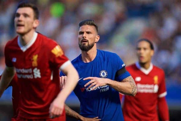 LONDON, ENGLAND - Sunday, May 6, 2018: Chelsea's Olivier Giroud during the FA Premier League match between Chelsea FC and Liverpool FC at Stamford Bridge. (Pic by David Rawcliffe/Propaganda)