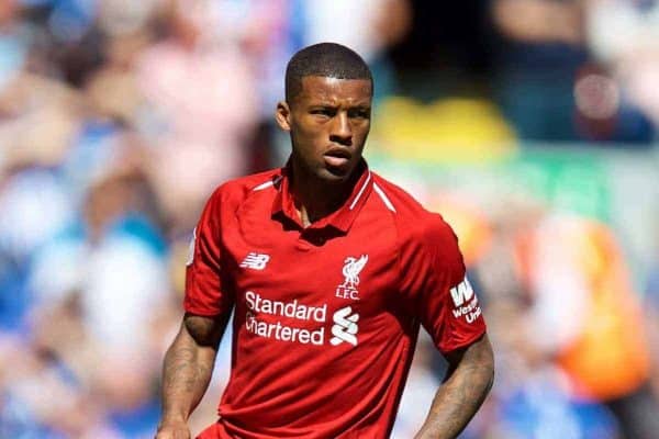 LIVERPOOL, ENGLAND - Sunday, May 13, 2018: Liverpool's Georginio Wijnaldum during the FA Premier League match between Liverpool FC and Brighton & Hove Albion FC at Anfield. (Pic by David Rawcliffe/Propaganda)