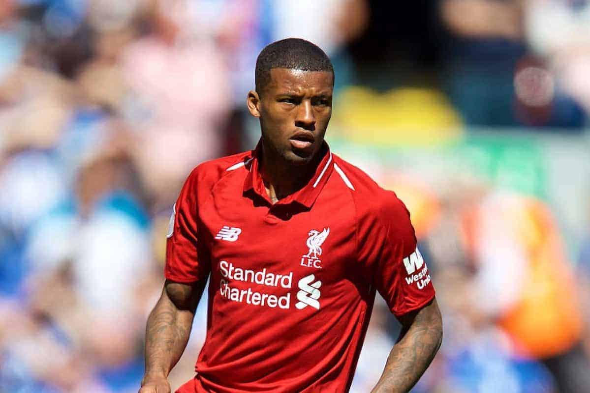 LIVERPOOL, ENGLAND - Sunday, May 13, 2018: Liverpool's Georginio Wijnaldum during the FA Premier League match between Liverpool FC and Brighton & Hove Albion FC at Anfield. (Pic by David Rawcliffe/Propaganda)