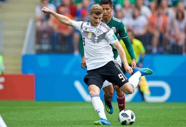 MOSCOW, RUSSIA - Sunday, June 17, 2018: Germany's Timo Werner during the FIFA World Cup Russia 2018 Group F match between Germany and Mexico at the Luzhniki Stadium. (Pic by David Rawcliffe/Propaganda)