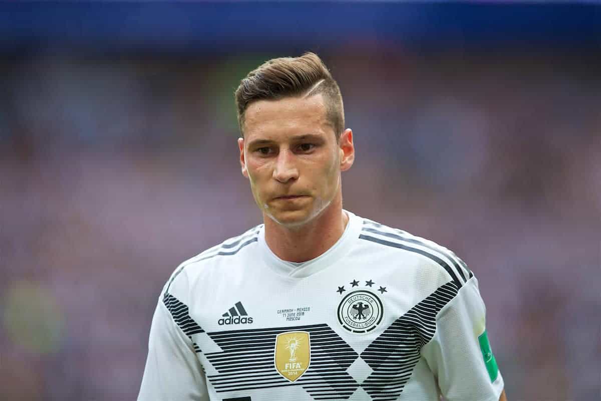 MOSCOW, RUSSIA - Sunday, June 17, 2018: Germany's Julian Draxler during the FIFA World Cup Russia 2018 Group F match between Germany and Mexico at the Luzhniki Stadium. (Pic by David Rawcliffe/Propaganda)