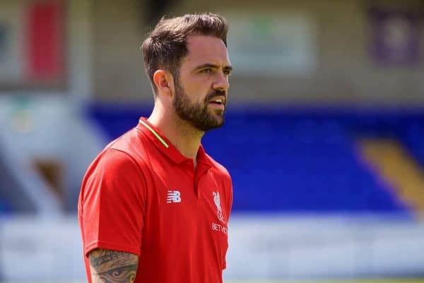 CHESTER, ENGLAND - Saturday, July 7, 2018: Liverpool's Danny Ings inspects the pitch before a preseason friendly match between Chester FC and Liverpool FC at the Deva Stadium. (Pic by Paul Greenwood/Propaganda)